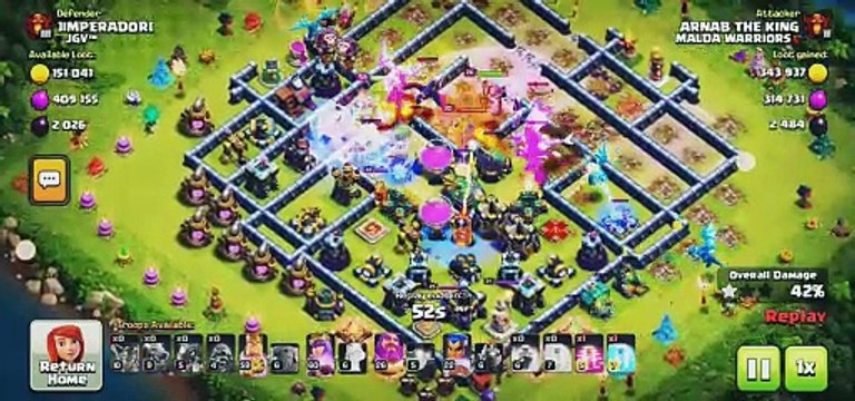 clash of clan th 14 attack || 100% full star || elc drag, loon ,drag attack