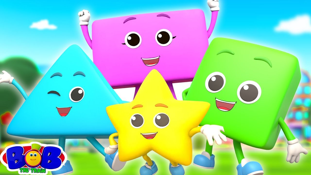 Five Little Shapes, Learn to Count 5, Nursery Rhymes & More Learning ...