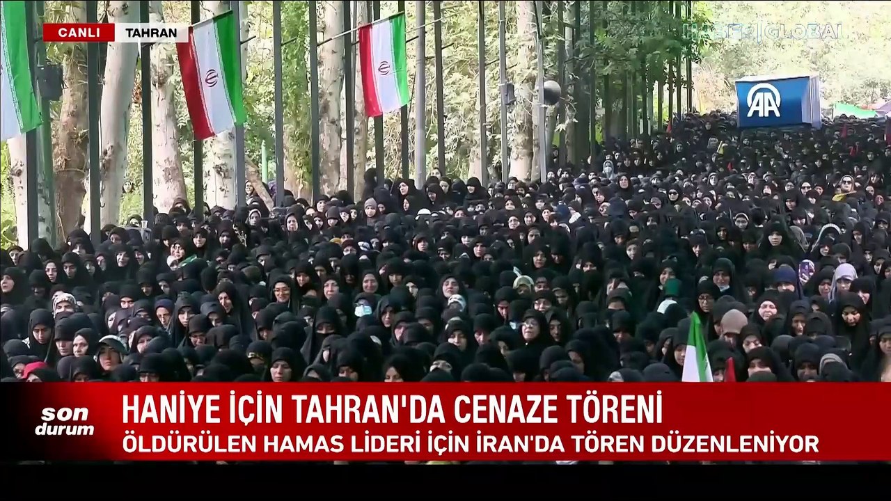 Haniye için Tahran'da cenaze töreni