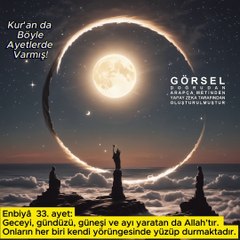 Gece gündüz kendi yörüngesinde yüzüp….. - Enbiyâ 33.ayet