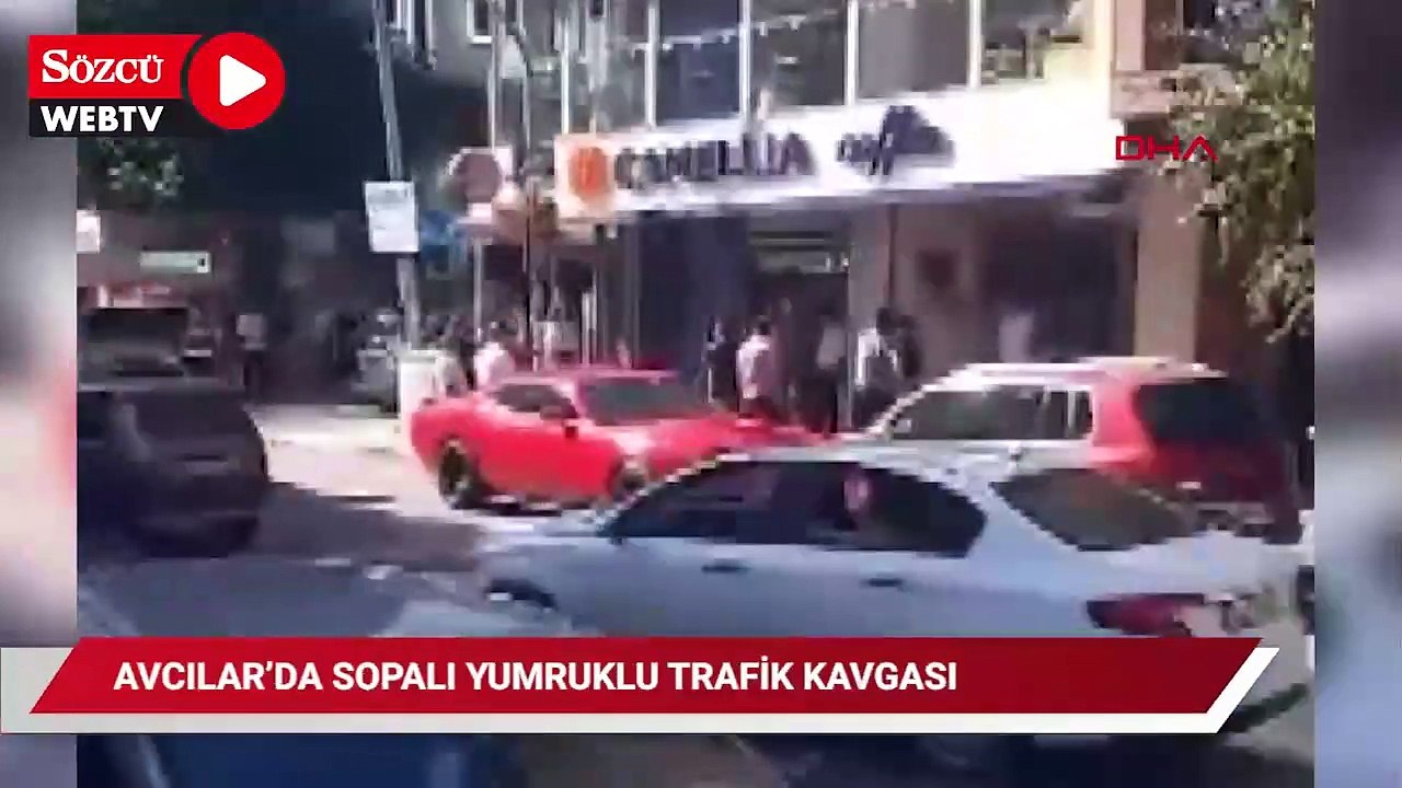 Avcılar'da sopalı yumruklu trafik kavgası