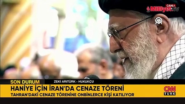Hamas lideri Haniye'nin cenaze namazını İran'ın dini lideri Hamaney kıldırdı