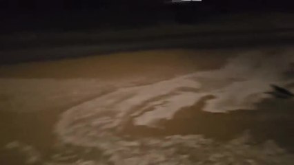 Inondation à la chaussée romaine à Ere