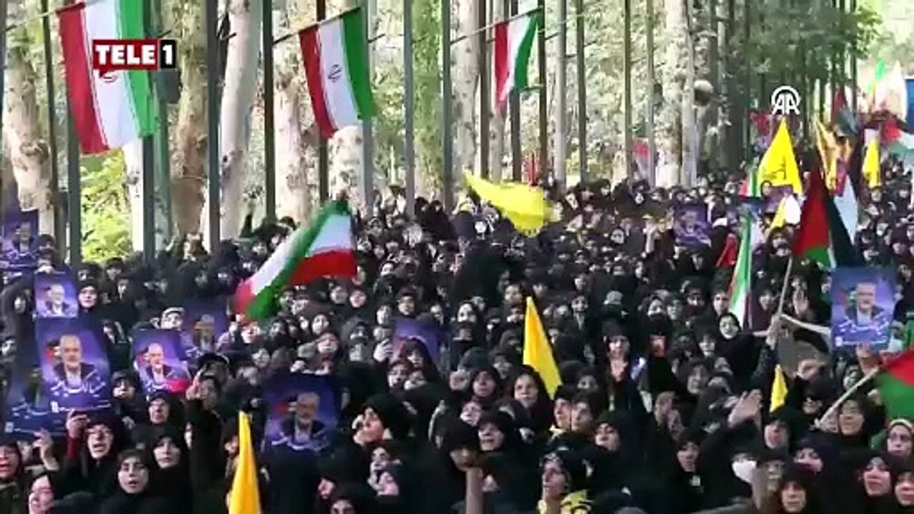 Haniye'nin cenaze töreninde gövde gösterisi! Namaz'ı kıldıran Hamaney saldırı emri verdi