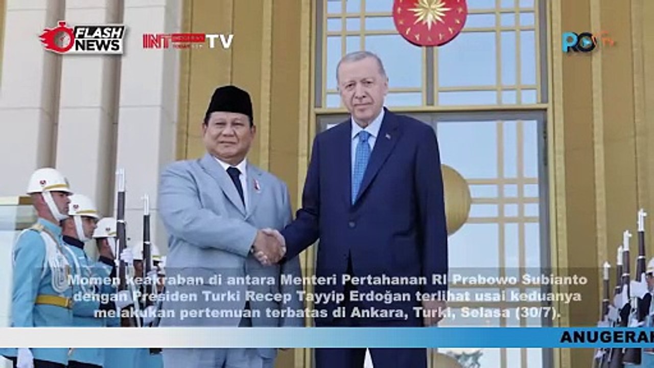 Usai Bertemu, Erdogan Antar Langsung Prabowo Hingga ke Mobil