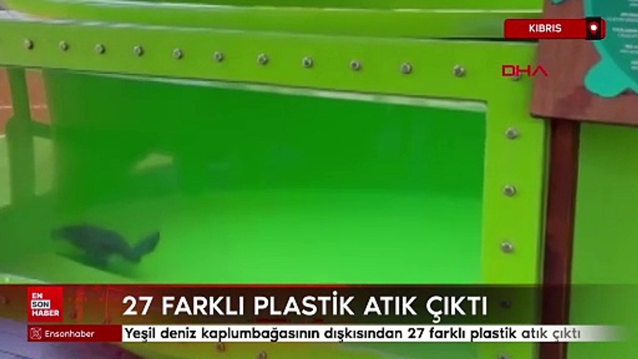 Kıbrıs açıklarında bulunan deniz kaplumbağasının dışkısında 27 plastik atık çıktı