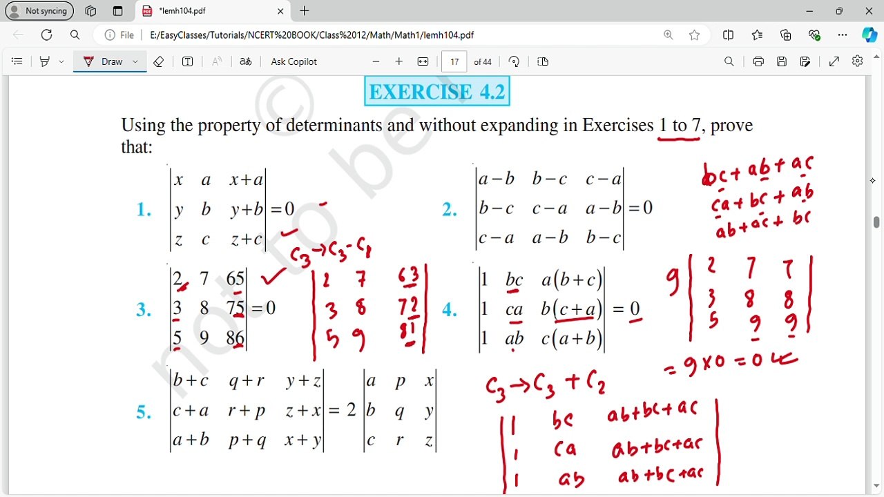 Determinant Solution