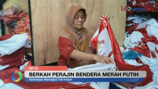 Berkah Perajin Bendera Merah Putih Jelang HUT Ke-79 Kemerdekaan RI