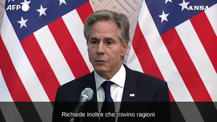 Blinken, "fermare l'escalation in Medio Oriente"