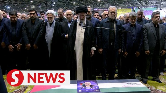Iran's supreme leader leads funeral prayers for slain Hamas leader Haniyeh