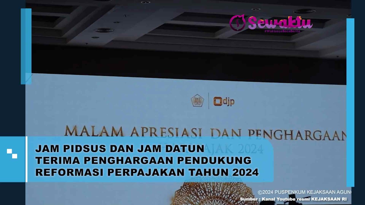 Jam Pidsus dan Jam Datun Terima Penghargaan Pendukung Reformasi Perpajakan Tahun 2024