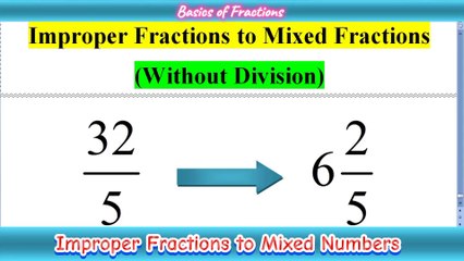 How to Turn Improper Fractions to Mixed Fractions Directly without Division Process  MathOGuide