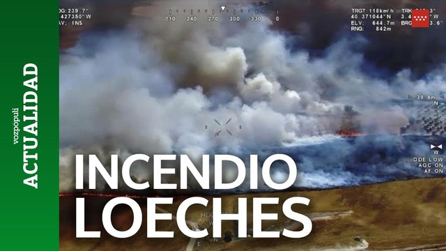 Las impactantes imágenes aéreas del incendio originado en Loeches (Madrid)