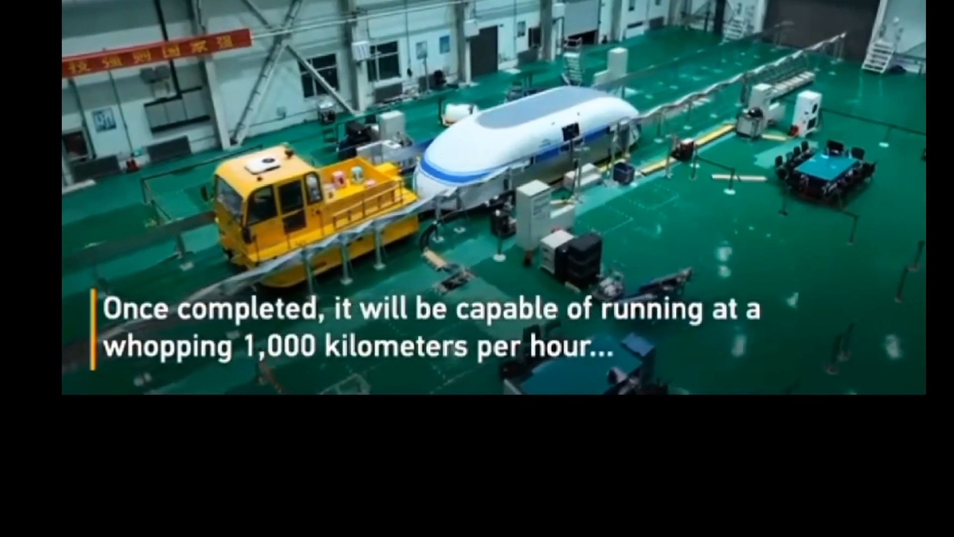 ⁣China set to test 1,000 km/h speed train
