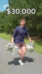 MrBeast Running with Dollars