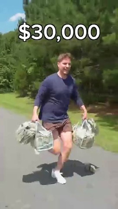 MrBeast Running with Dollars