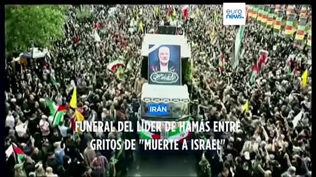 Miles de iraníes asisten al funeral del líder de Hamás con gritos de “muerte a Israel”