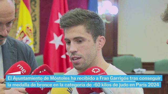 El Ayuntamiento de Móstoles recibe a Fran Garrigós tras ganar el bronce en judo en París 2024