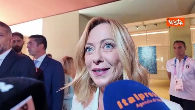 Meloni visita Casa Italia a Parigi: Bella giornata, sono tifosa degli Azzurri