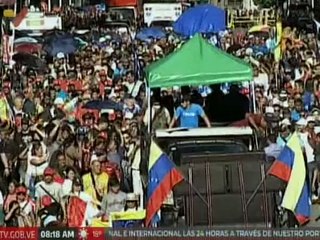 Trabajadores revolucionarios marcharon en defensa del presidente Nicolás Maduro