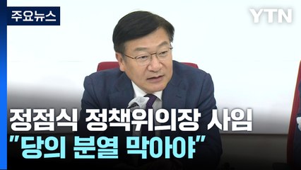 '친윤' 정점식, 與 정책위의장 사임..."분열 막아야" / YTN