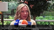 Meloni: "Lettera non contro Ue, i rapporti non peggiorano"