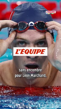 Léon Marchand qualifié sans trembler pour les demi-finales du 200 m 4 nages - JO 2024 - Natation