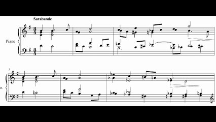 Suite pour clavier I. Deuxième Prélude. Sarabande