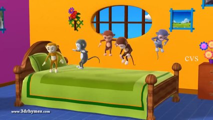 Five Little Monkeys Jumping on the bed - poem for children