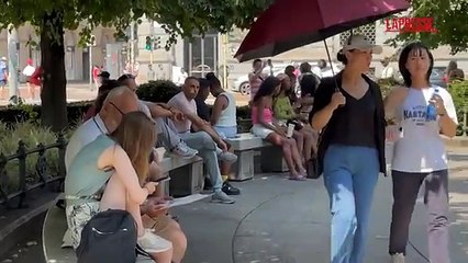 Caldo, a Milano le panchine sotto il sole sfiorano i 50°