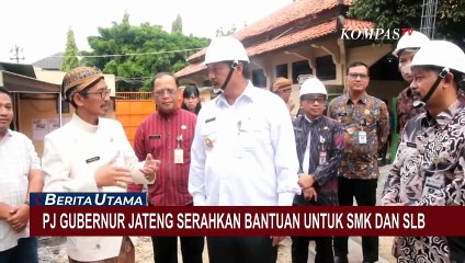 Pj Gubernur Jateng Serahkan Bantuan untuk SMK dan SLB di Kota Solo