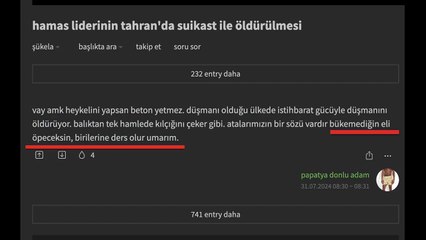 Ekşi Sözlük'te Hamas lideri için kan donduran sözler