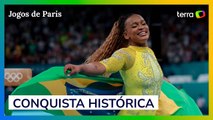 Rebeca Andrade se torna brasileira com mais medalhas na história dos Jogos Olímpicos