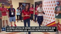 La Reina Letizia se reúne con los periodistas que están cubriendo los Juegos Olímpicos de París