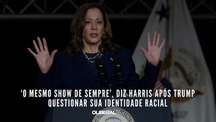 ‘O mesmo show de sempre’, diz Harris após Trump questionar sua identidade racial