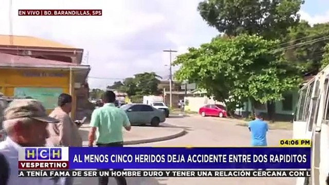 ¡Brutal! Al menos cinco heridos tras brutal colisión entre dos rapiditos en barrio Barandillas, SPS