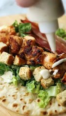 Chicken Caesar Flatbreads