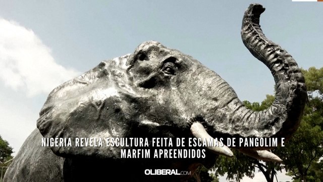 Nigéria revela escultura feita de escamas de pangolim e marfim apreendidos