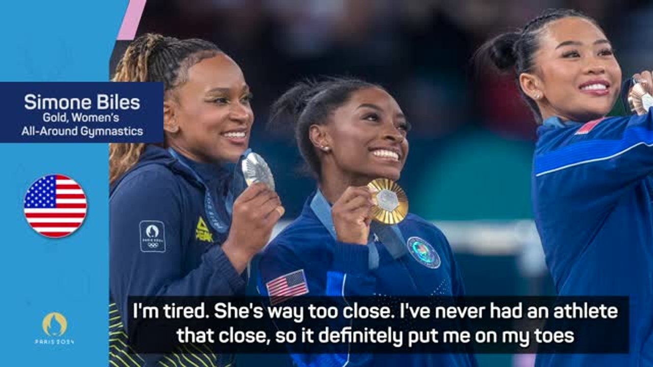 "I was stressing!" - Biles made to work for all-around gold