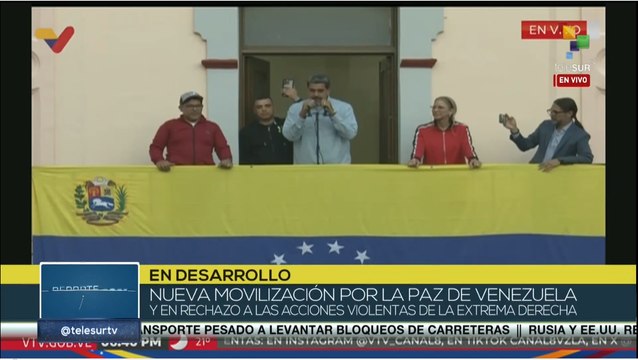 Presidente Nicolás Maduro recibió a la movilización masiva del pueblo venezolano por la paz