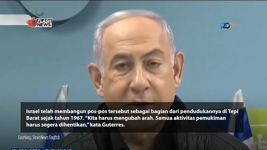 Israel Dikecam Sekjen PBB, Prospek Solusi Dua Negara Hancur