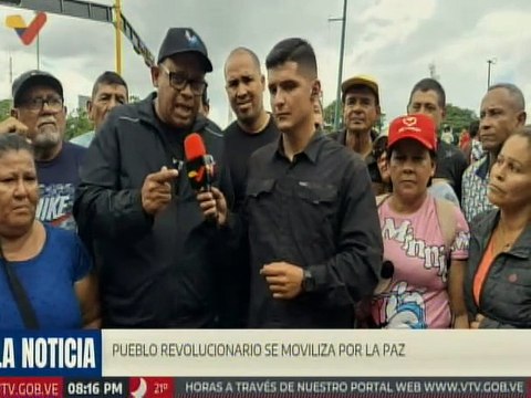 Aragüeños se concentran por la paz y la democracia venezolana