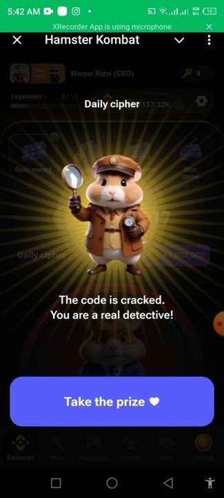 Hamster Kombat | Daily Cipher | 2nd August
