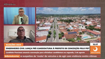 Em leito de hospital, pré-candidato a prefeito de Conceição critica gestão e lamenta briga por poder