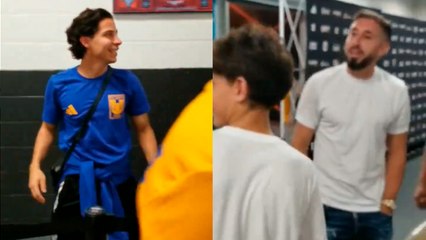 Héctor Herrera trolea a Diego Lainez al comparar su estatura con la de su hijo