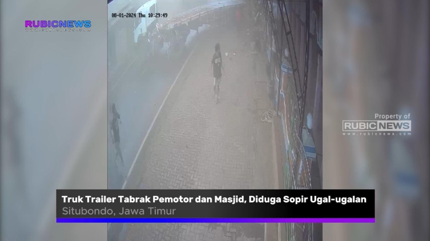 Truk Trailer Tabrak Pemotor dan Masjid di Situbondo, Diduga Sopir Ugal-ugalan Saat Berkendara Seperti Ini Kronologinya