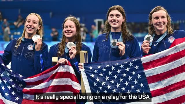 American swimmers grateful to be a part of Ledecky's historic medal