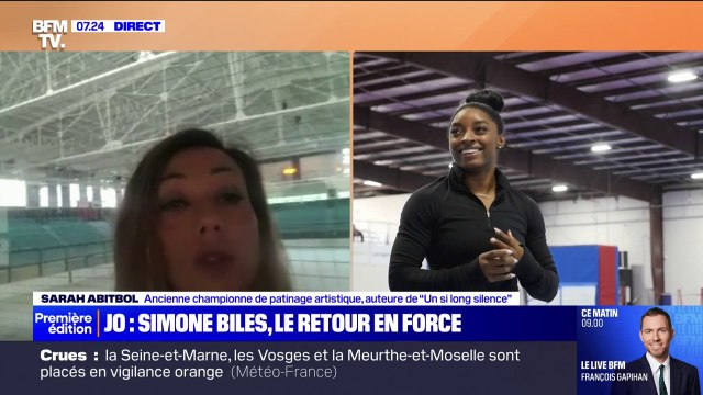 C'est un modèle de résilience et de combativité : Sarah Abitbol (ancienne championne de patinage artistique) très admirative de la gymnaste américaine médaillée d'or Simone Biles
