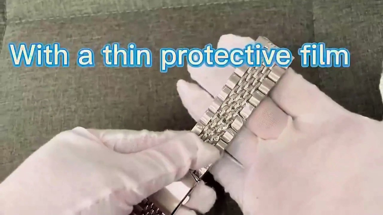 In Stock Premium Wristband Beads of Rice Watch Bracelet Stainless Steel Band Strap Vintage