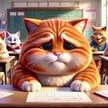 Auburn Cat in school exam's | AI cat story | cute cat videos | funny cat videos | #shorts #cat #cute #kitten #animal #animals #nacats010
